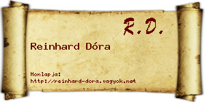 Reinhard Dóra névjegykártya