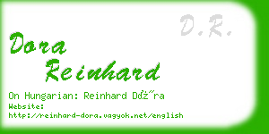 dora reinhard business card
